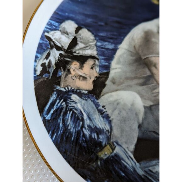 Southern Living Gallery "Boating"by Edouard Manet collectable plate - Picture 10 of 11